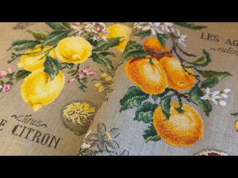 Видео: Готовые работы Veronique Enginger Апельсины и Лимоны. Распаковка Bernina B735 и Bernette B68.