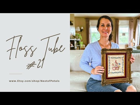 Видео: Flosstube # 21 — новый узор с птицами, мини-подушка, множество отделок и салфетки #вышивка #вышив...
