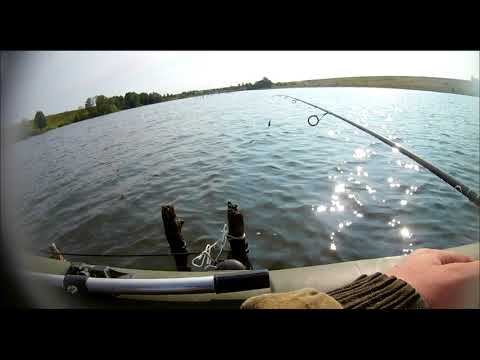 Видео: Рыбалка с сыном на водохранилище, в Тульской области.