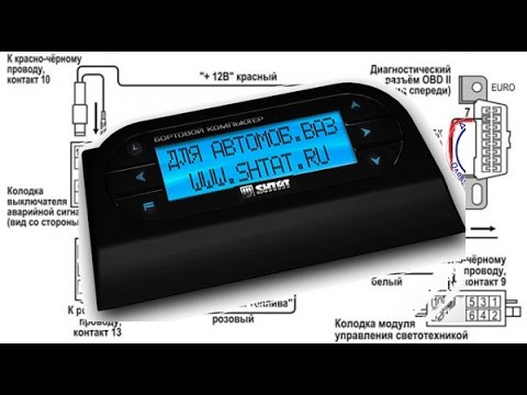 Видео: Бортовой компьютер на Калину (установка Штат-XD)