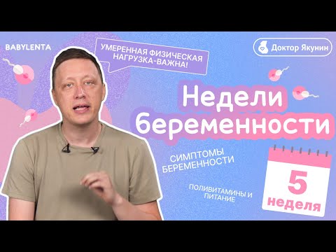 Видео: 5 неделя беременности что происходит с плодом и что чувствует женщина, правильное питание, симптомы