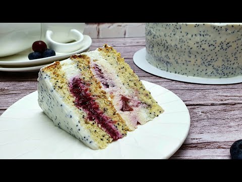 Видео: Идеальный МАКОВЫЙ ПП ТОРТ! Низкокалорийный ПП рецепт без сахара