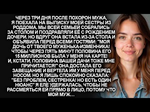 Видео: Похоронив мужа, я поехала на выписку моей сестры из роддома. Но перед гостями она объявила, что…
