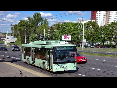 Видео: Троллейбус Минска МАЗ-203т70,борт.№4282, марш.4