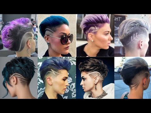 Видео: Короткая стрижка пикси с андеркатом и красивая 😍 стрижка с выбритым челкой / короткая стрижка #vi...