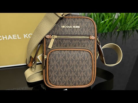 Видео: Распаковка сумки MICHAEL KORS Jet Set Medium Logo Crossbody Bag (brown)