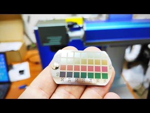 Видео: Тест Raycus 30Q   тест лазерного маркера + тест цветной гравировки.