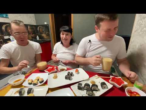 Видео: MUKBANG | Роллы, суши | Sushi/rolls не ASMR