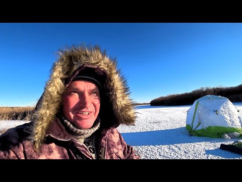 Видео: Две ночи в палатке ,рыбалка первый лёд.