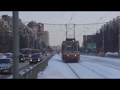 Видео: Трамвай Санкт-Петербурга 8-151: ЛВС-86К б.5121 по №55 (06.02.18)