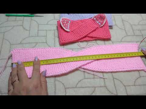 Видео: Вязаная повязка на голову для девочки. Подробный МК.Часть 1 Продолжение https://youtu.be/C8KJmEl986c