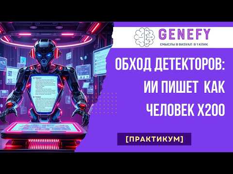 Видео: Как очеловечить текст ИИ и обойти детекторы ИИ БЕСПЛАТНО🚀