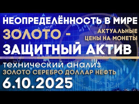 Видео: Золото - главная защита. Итоги недели. Анализ рынка золота, серебра, нефти, доллара 06.10.2025 г