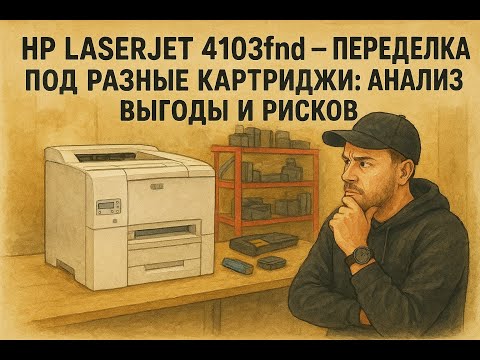 Видео: HP LaserJet 4103fdn — переделка под разные картриджи: анализ выгоды и рисков