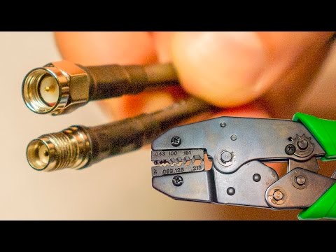 Видео: Обжим SMA разъема на кабеле RG58A/U