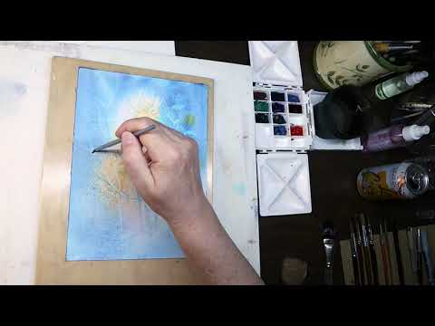 Видео: Чертополох акварелью