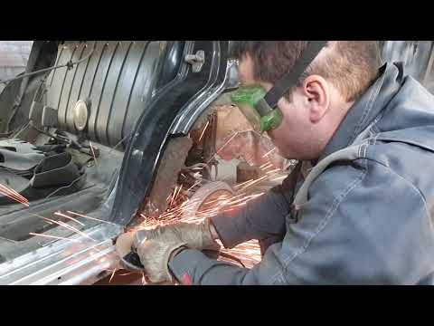 Видео: ремонт арки мерседес w124