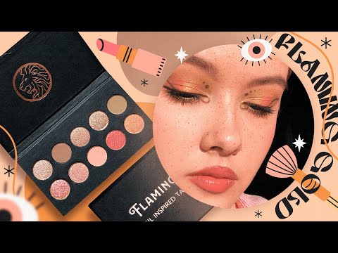 Видео: Тамми Танука: ЛЕВ 🦁 Обзор и 3 макияжа палеткой FLAMING GOLD