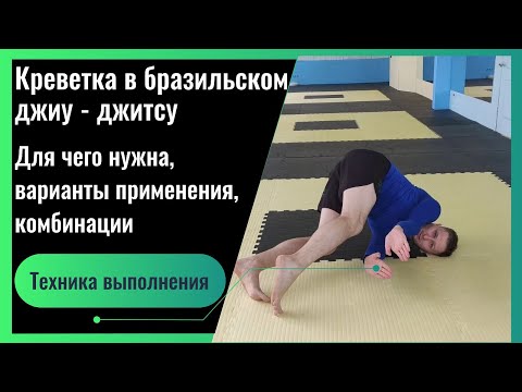 Видео: Бразильское джиу - джитсу / грэпплинг. "Креветка" в бжж. Как правильно выполнять.