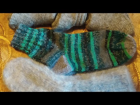 Видео: Осеннее вязание.Носочки из разной пряжи.Планы следующих проектов.