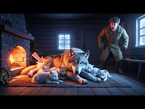 Видео: Русский ветеран спас беременную волчицу — но её детёныши оказались вовсе не волками!