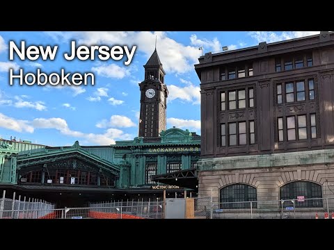 Видео: New Jersey  - Walking tour Hoboken on Halloween  4К 60fps