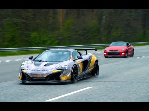 Видео: GT-R vs McLaren 650s and AVENTADOR. Заруба с E63 GAD 900hp. Сходка RRR.