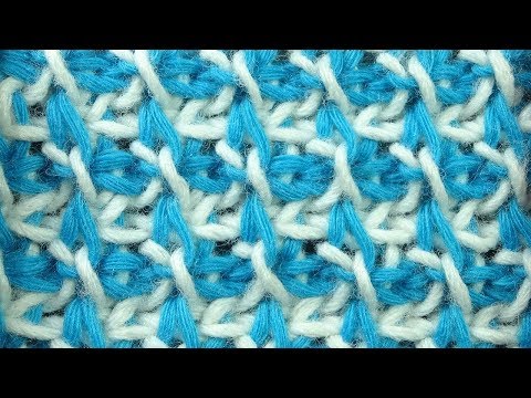 Видео: Лучшие узоры вязания Тунисский жаккард  75
