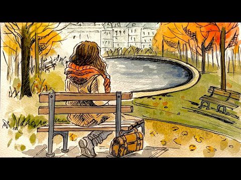 Видео: Осенние вибрации с акварелью