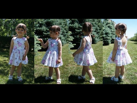 Видео: Детское платье из хлопка. Часть 1/Children's dress made of cotton. Part 1