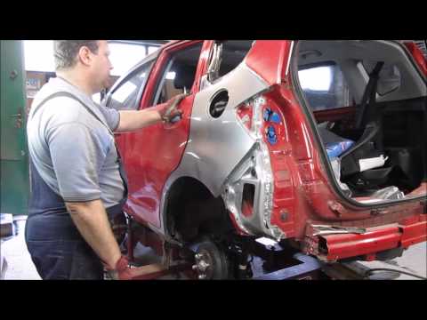 Видео: Autobody repair. The rear fender replacement. Ремонт кузова. Замена заднего крыла.