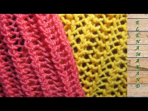 Видео: Двусторонний Простой Ажур Спицами. Two-sided knitted openwork