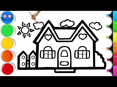 Видео: 🏡 Как нарисовать красивый дом с садом | Простое пошаговое руководство