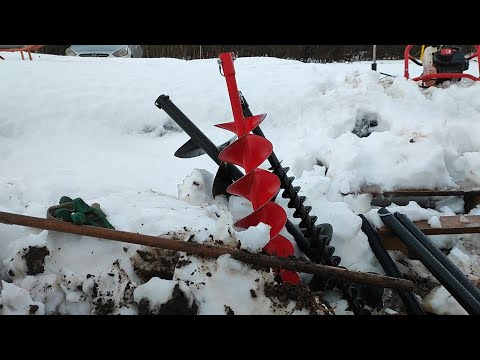Видео: мой неудачный опыт бурения скважины мотобуром.