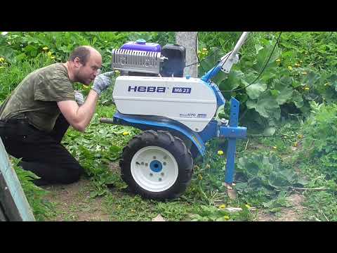 Видео: Мотоблок Нева МБ23 Ямаха дымит и плюется маслом. Завершение