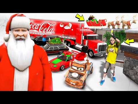 Видео: УГНАЛ КУЧУ ЧИТ ТАЧЕК У САНТА КЛАУСА ЗА 180 СЕКУНД! БИТВА ВОРОВ В ГТА 5!