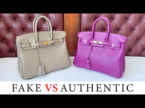 Видео: Настоящая сумка Hermes Birkin против подделки! Как отличить поддельную сумку Hermes Birkin 25, 30...