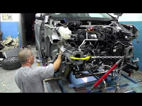 Видео: Ford Edge. Вытяжка лонжеронов. Рихтовка подрамника.