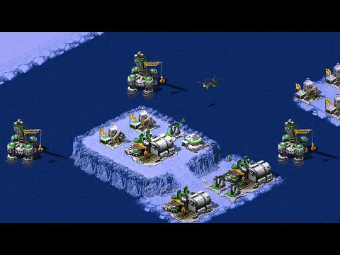 Видео: Red Alert 2 | Месть Юрия | 7 на 1 — Синяя карта — Очень сложный ИИ — Случайный выбор