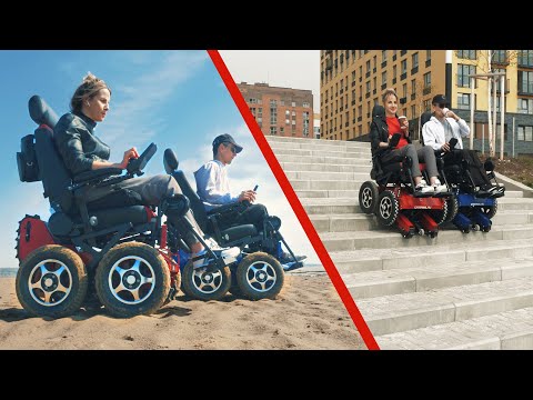 Видео: The Best Stair Сlimbing Wheelchair All terrain 4x4 - Caterwil GTS 4WD