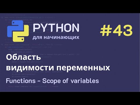 Видео: Python с нуля: Функции - Область видимости переменных