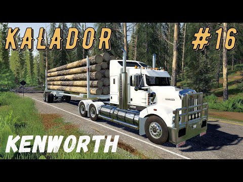 Видео: FS 19 - Белый Kenworth.  Ремонт техники.  Погрузка леса  - KALADOR фермер лесоруб # 16
