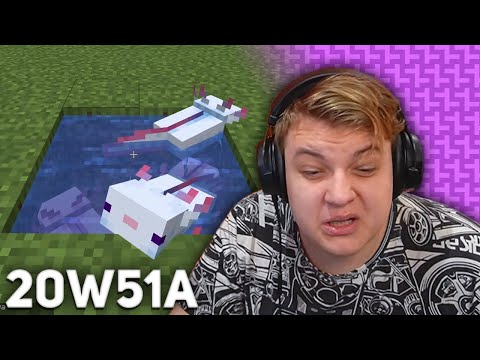 Видео: Реакция Пятёрки на Аксолотль в Майнкрафте 1.17 – Снапшот 20w51a