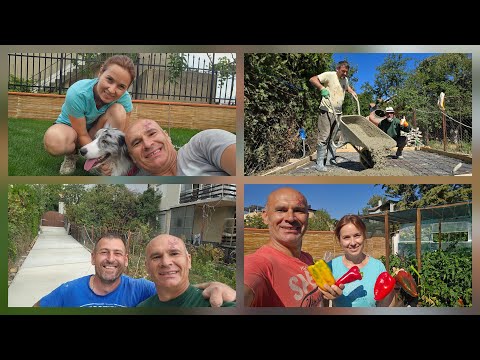 Видео: 27.Бетонен път готов!!! Постамент за пергола готов!!!