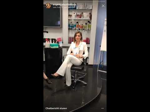 Видео: Евгения Феофилактова с новой причёской в прямом эфире Instagram 28-08-2017