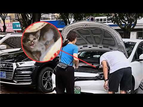 Видео: Худенький котёнок застрял под капотом, после спасения и полугода забот стал любимцем всей семьи!