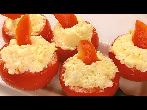 Видео: 3 простых и вкусных закуски из помидоров. Фаршированные помидоры