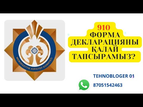Видео: Табыссыз 910 Форма декларацияны қалай тапсырамыз?