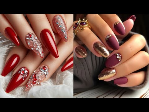 Видео: Французский маникюр, бордовый маникюр, миндальный маникюр, осенний маникюр 2025, идеи для ногтей,...