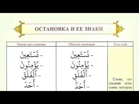 Видео: (16) ОСТАНОВКА НА СЛОВЕ И ЕЕ ЗНАКИ #таджвид